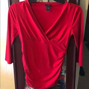 Red mid sleeve blouse only worn once!